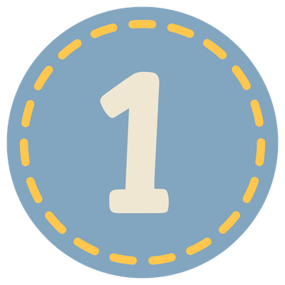 decorative number one icon