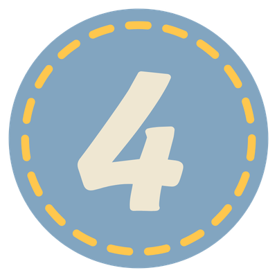 decorative number four icon