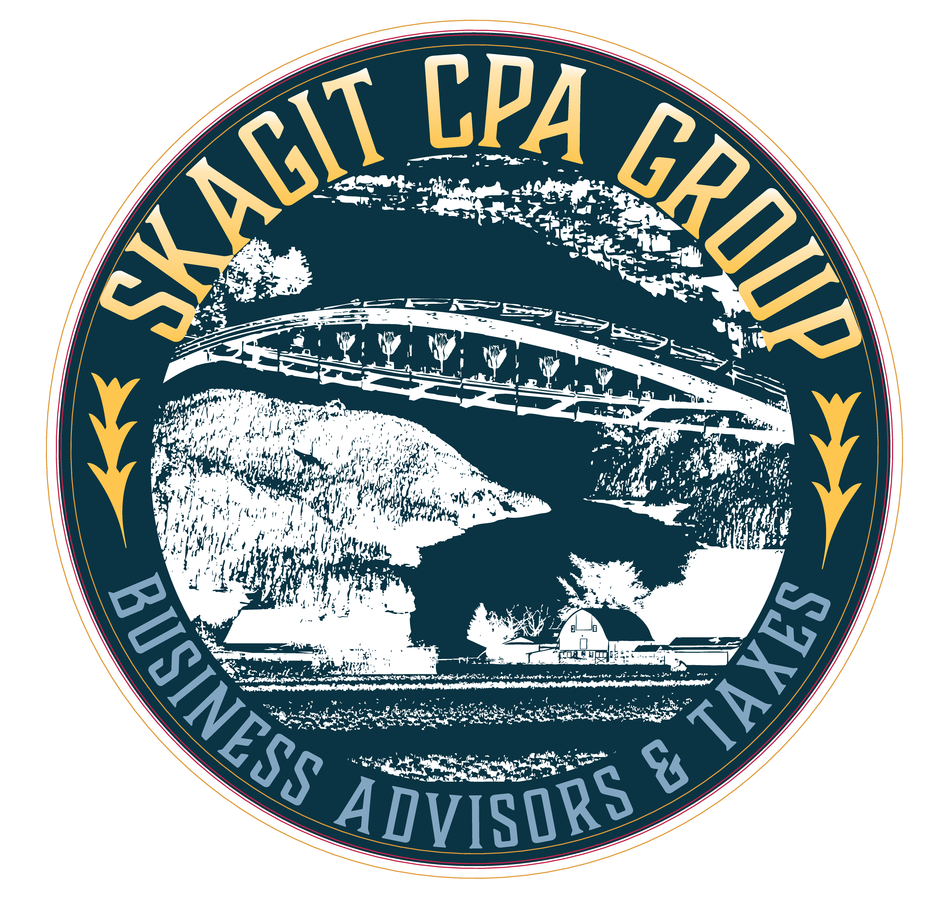 Company seal. Skagit CPA Group. Business advisers and taxes.